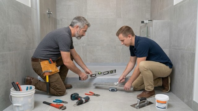 Walk-In Shower Conversion in progress in a Philadelphia, PA bathroom